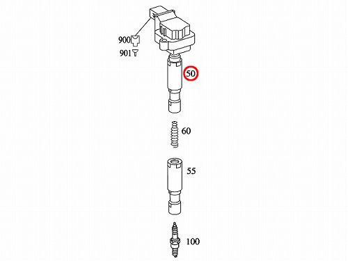 イグニッションコイル メルセデスベンツ R171 SLK200コンプレッサー
