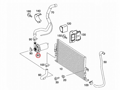 ウォーターポンプ(過給機・インタークーラー用) メルセデスベンツ