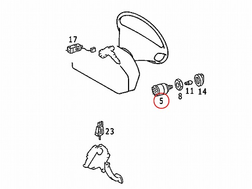 ヘッドライトスイッチ(ランプスイッチ) メルセデスベンツ Cクラス W202