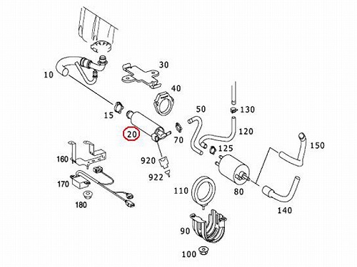 燃料ポンプ(フューエルポンプ) メルセデスベンツ CLクラス W215 CL500