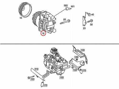 エアコンコンプレッサー メルセデスベンツ Aクラス W169 A170 A180