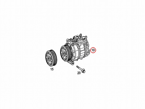 エアコンコンプレッサー メルセデスベンツ CLクラス W216 CL500 CL550