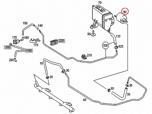 燃料フィルター(フューエルフィルター) メルセデスベンツ Aクラス W168