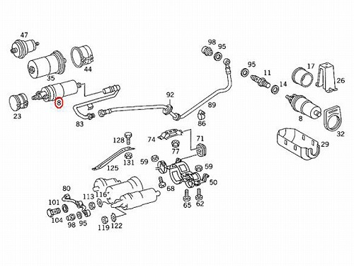 燃料ポンプ(フューエルポンプ) メルセデスベンツ R107 R129 W124 W126 ...