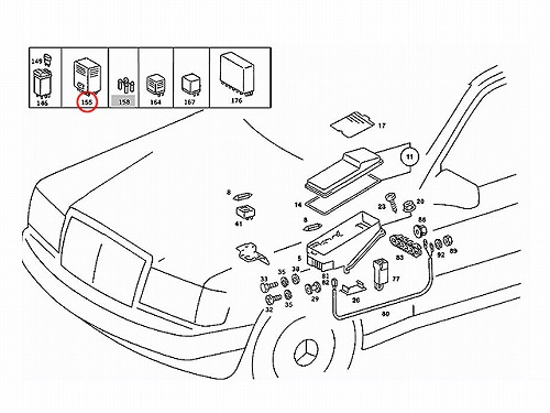 リレー(フューエルポンプなど) メルセデスベンツ [0035452005