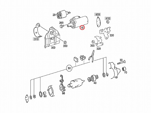 セルモーター(スターター) メルセデスベンツ [0061513701]メルセデス