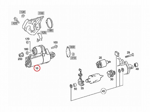 セルモーター(スターター) メルセデスベンツ [0061516001]メルセデス