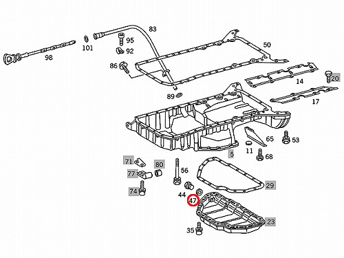 ドレンワッシャー(エンジンオイルパン用) メルセデスベンツ R129 R230 W124 W126 W140 W210 W211 W212 W460