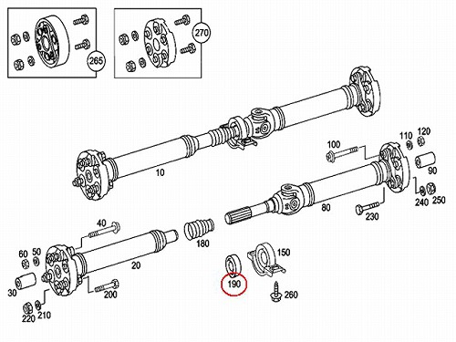 プロペラシャフトセンターベアリング メルセデスベンツ [0089814325]