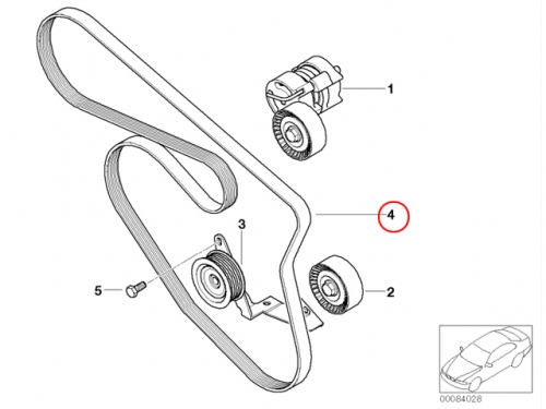 ファンベルト(Vベルト) BMW E87 E88 E46 E90 E91 E92 X1(E84) 11287631810