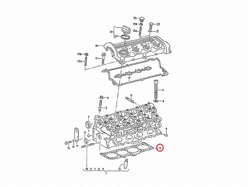 シリンダーヘッド ガスケット フォルクスワーゲン ゴルフ2(19