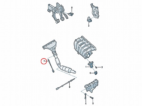 O2センサー (ラムダセンサー) VW(フォルクスワーゲン) ポロ(9N) 9NBBY