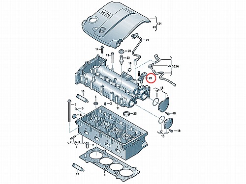 カム角センサー(カムポジションセンサー) AUDI(アウディ) BDB BHK BHT