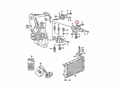 ウォーターフランジ(接続ピース) VW(フォルクスワーゲン) [037121132B