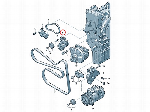 ベルトテンショナー VW(フォルクスワーゲン) ザ・ビートル 16CBZ