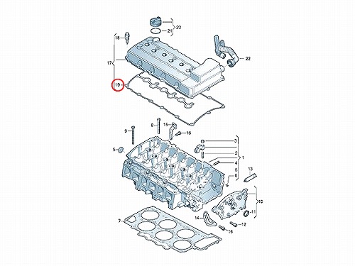 タペットカバーガスケット VW(フォルクスワーゲン) [03H103483C]