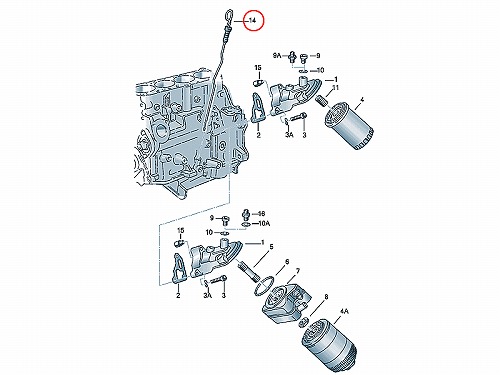 エンジンオイルレベルゲージ(ディップスティック) VW(ワーゲン) PASSAT