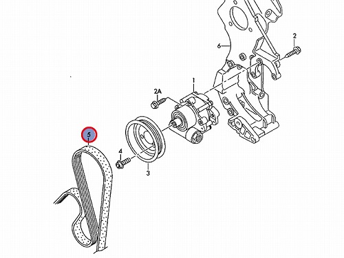 ファンベルト(Vベルト) VW(フォルクスワーゲン) ボーラ(1J) ゴルフ4(1J