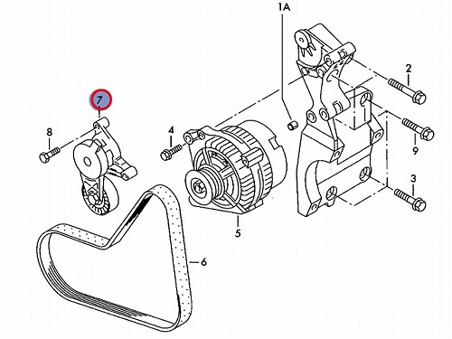 ベルトテンショナー VW(フォルクスワーゲン) ニュービートル(1Y 9C