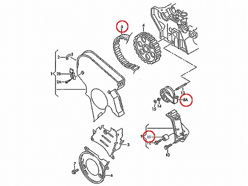 タイミングベルトテンショナーセット AUDI(アウディ) A4/S4(8E) 8EALT