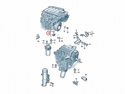 エンジンオイルレベルセンサー VW(フォルクスワーゲン) [06E907660]