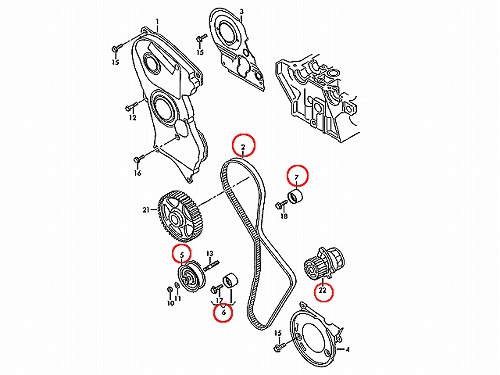 タイミングベルトキット&ウォーターポンプセット VW(フォルクスワーゲ