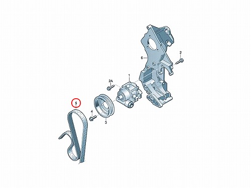 ファンベルト(Vベルト) VW(フォルクスワーゲン) [06J260849D]