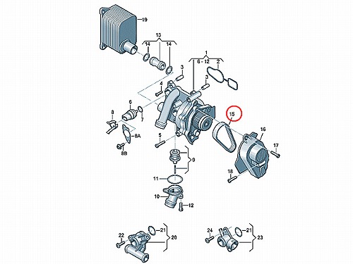 ウォーターポンプベルト(コグベルト) VW(フォルクスワーゲン) THE