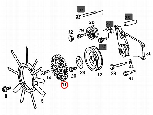 ファンカップリング(ファンクラッチ) メルセデスベンツ Eクラス W124