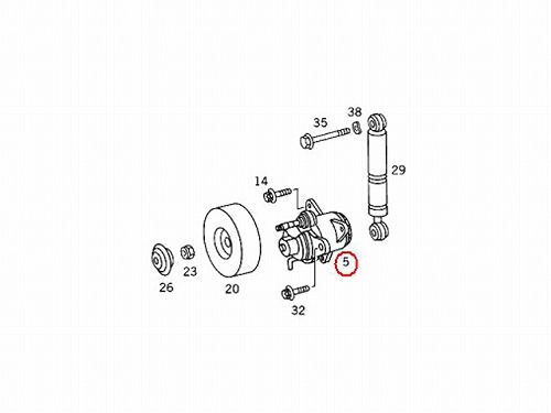 ベルトテンショナー メルセデスベンツ SLKクラス R170 Eクラス W124 C