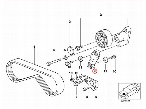 ベルトテンショナーダンパー BMW [11281745545]BMW M62(V8) S62(V8