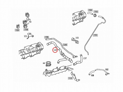 純正 ブローバイホース メルセデスベンツ [1130100382]メルセデス