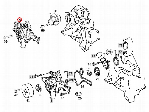 純正 ウォーターポンプ メルセデスベンツ CLSクラス W219 CLS55AMG