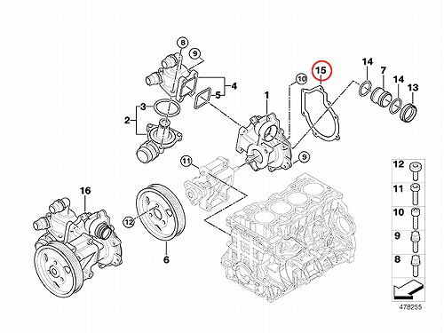 ウォーターポンプガスケット BMW [11517514940]BMW N42(直4) N45(直4