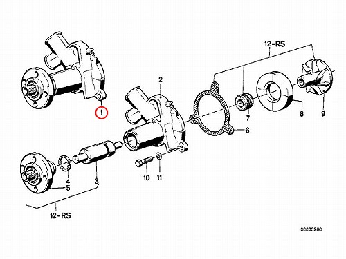 ウォーターポンプ BMW [11519070758]BMW M20(直6) エンジン E30 E34