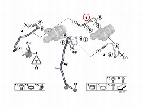 ウォーターホース(クーラントホース) BMW [11537577015]BMW F01 F02