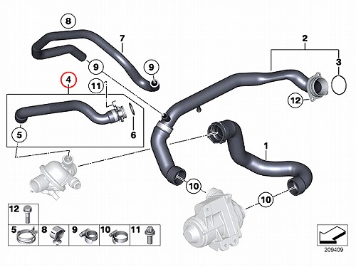 ウォーターホース BMW [11537585023]