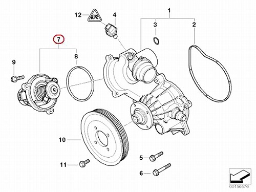 サーモスタット BMW E60 E61 E63 E64 E65 E66 E67 E68 F01 F02 F03 F04