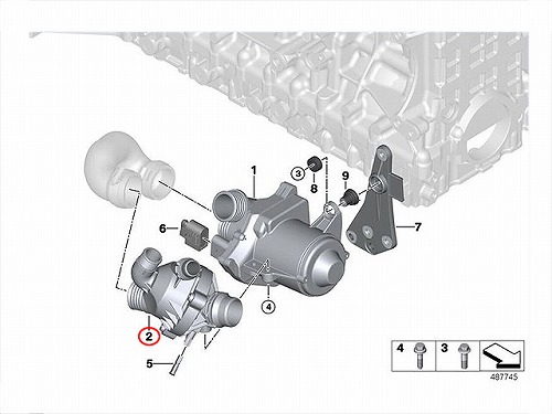 サーモスタット BMW [11538671516]BMW N55(直6) エンジン F01 F07 F10