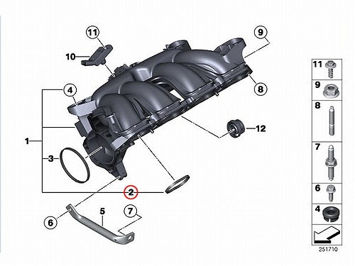 インテークマニホールドガスケット(インマニガスケット) BMW