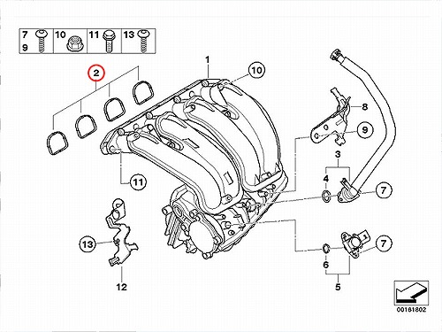 インテークマニホールドガスケット(インマニガスケット) BMW 