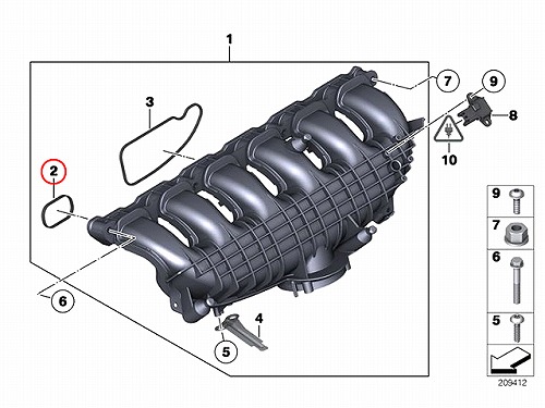 インテークマニホールドガスケット(インマニガスケット) BMW [11617547242]