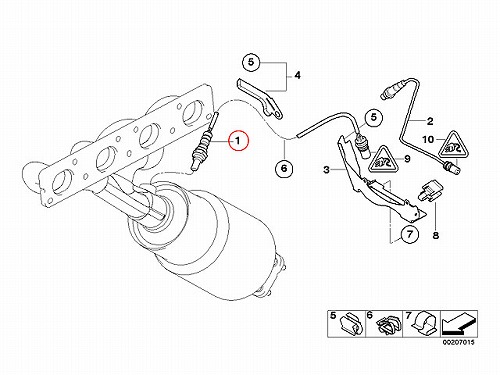 O2センサー (ラムダセンサー) BMW [11787561410]
