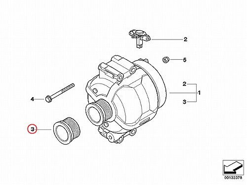 オルタネータープーリー BMW [12317560483]