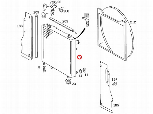 ラジエター メルセデスベンツ [1245008703]