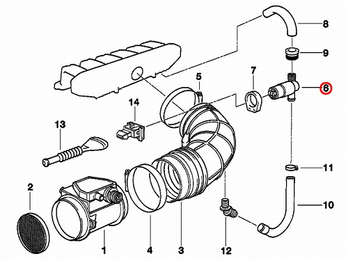 アイドルエアバルブ(アイドルコントロールバルブ) BMW 3シリーズ E30 320i 325e 325i 325ix E36 320i 325i  E34 5シリーズ 520i 525i 525ixc