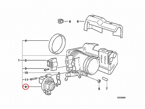 アイドルエアバルブ(アイドルコントロールバルブ) BMW [13411435846