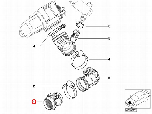 エアマスセンサー(エアフロセンサー) BMW [13621432356]