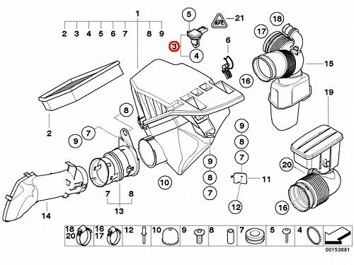 エアマスセンサー BMW E60 E61 E63 E64 E65 E66 E87 E90 E91 E92 E93