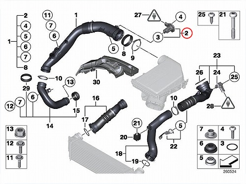 エアマスセンサー BMW 7シリーズ F01 F02 740i 740Li YA30 YE30 N55 直